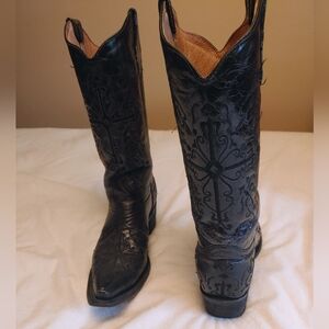 Circle G Size 10 Black Embroidered Western Boots